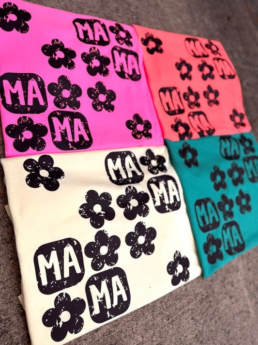 Mama Flower Graphic Tee - RTS