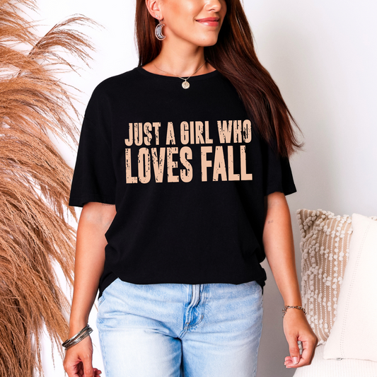 Girl Who Loves Fall Graphic Tee