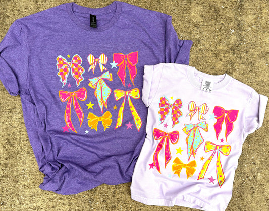 Neon Bow Graphic Tee - RTS