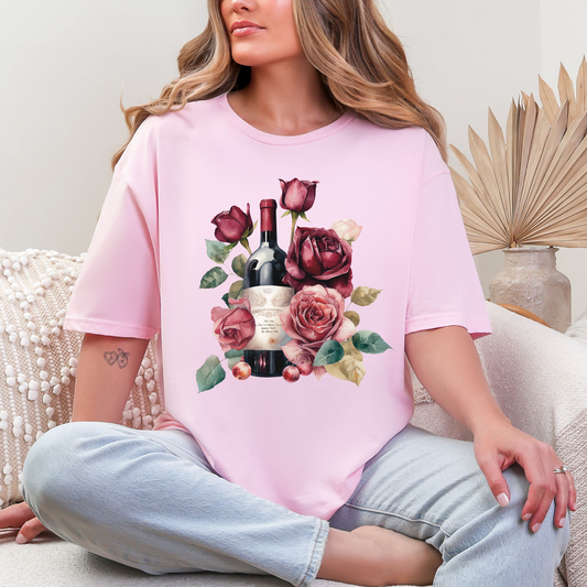 Roses & Wine Graphic Tee
