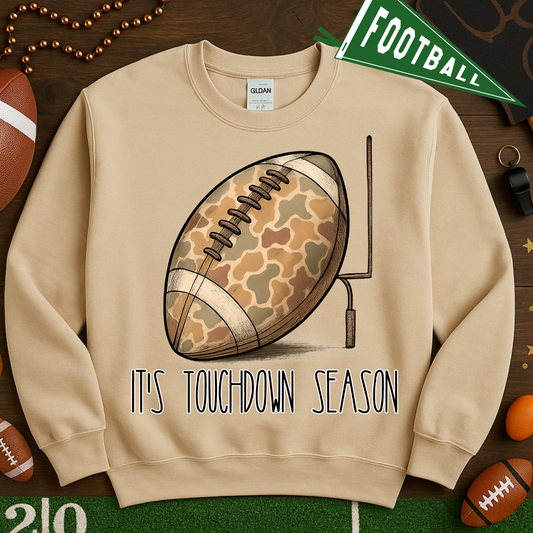 Camo Football Goal Graphic Crewneck
