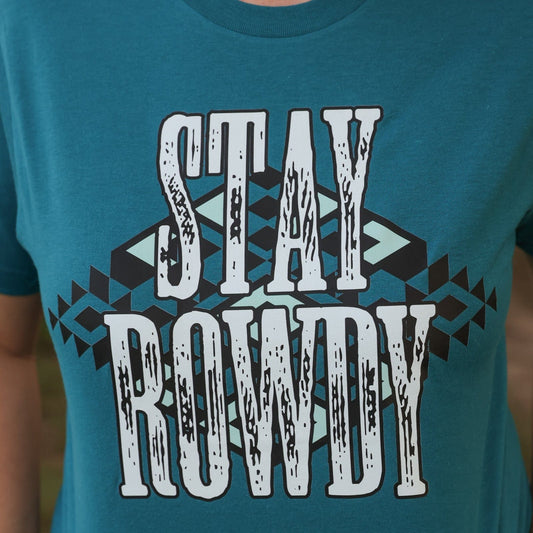 FestiviTees Women - Apparel - Shirts - T-Shirts Stay Rowdy Aztec Soft Graphic Tee