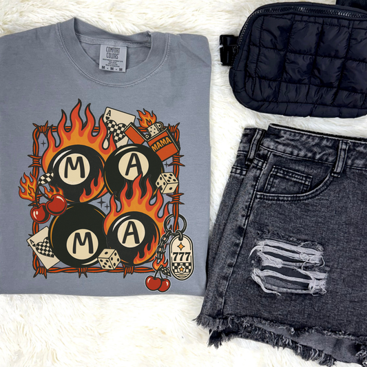 Mama Grunge Flame Graphic Tee