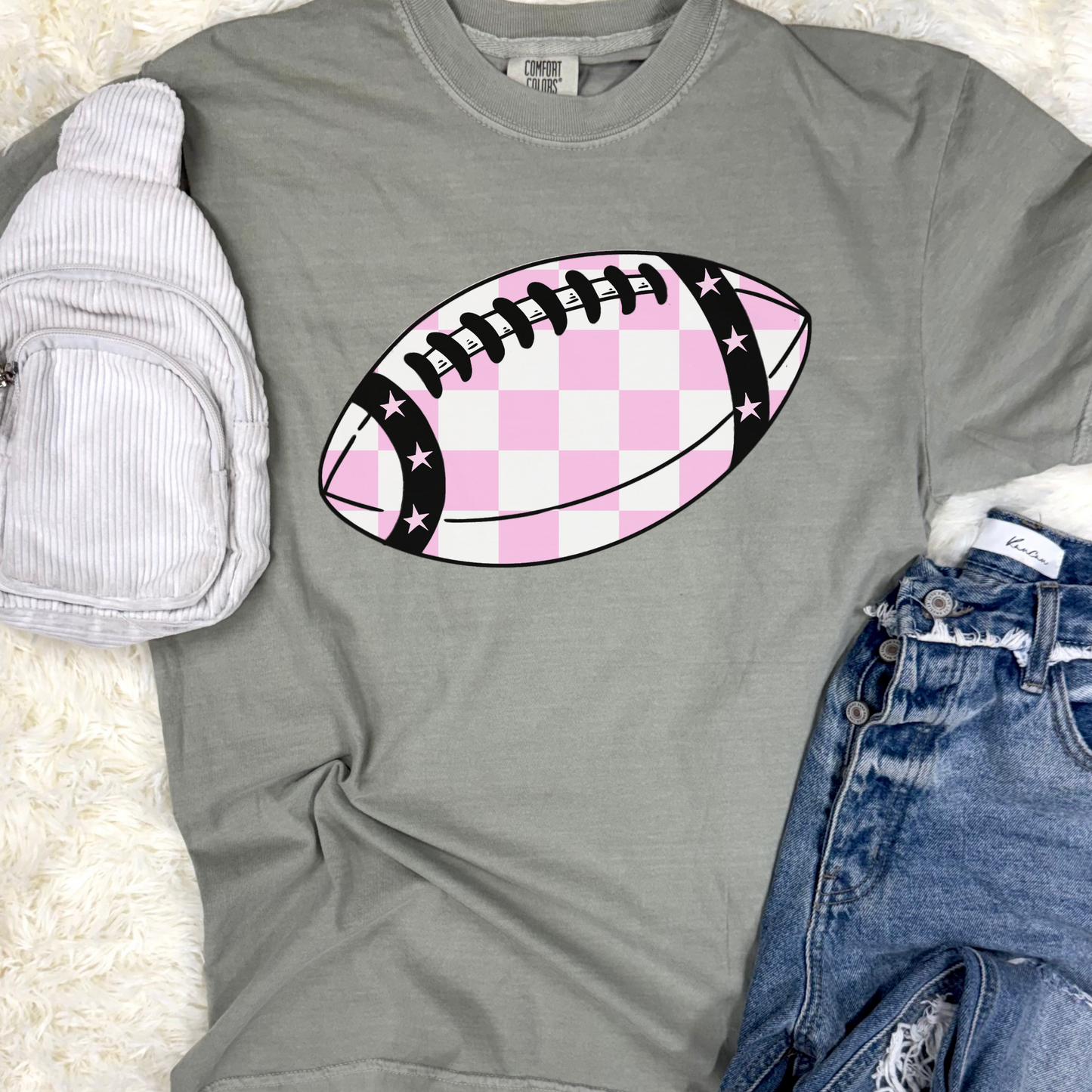 Pink Football Graphic Tee