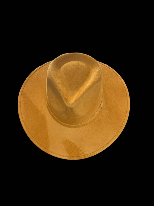 Tear Drop Vegan Suede Rancher Flat Brim - W