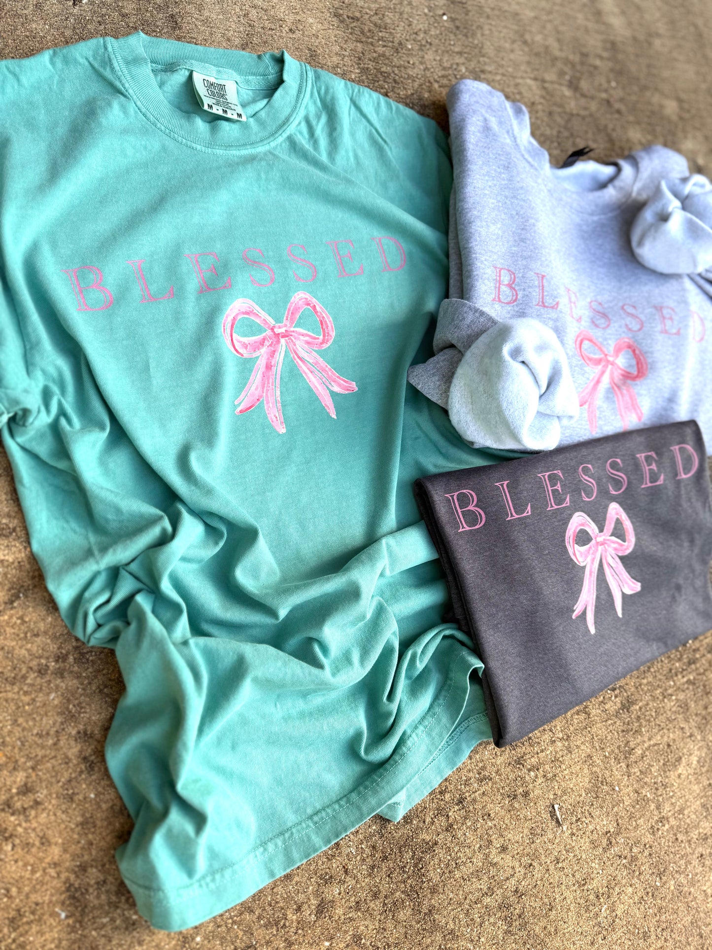 Blessed Bow Graphic Tee OR Crew - RTS